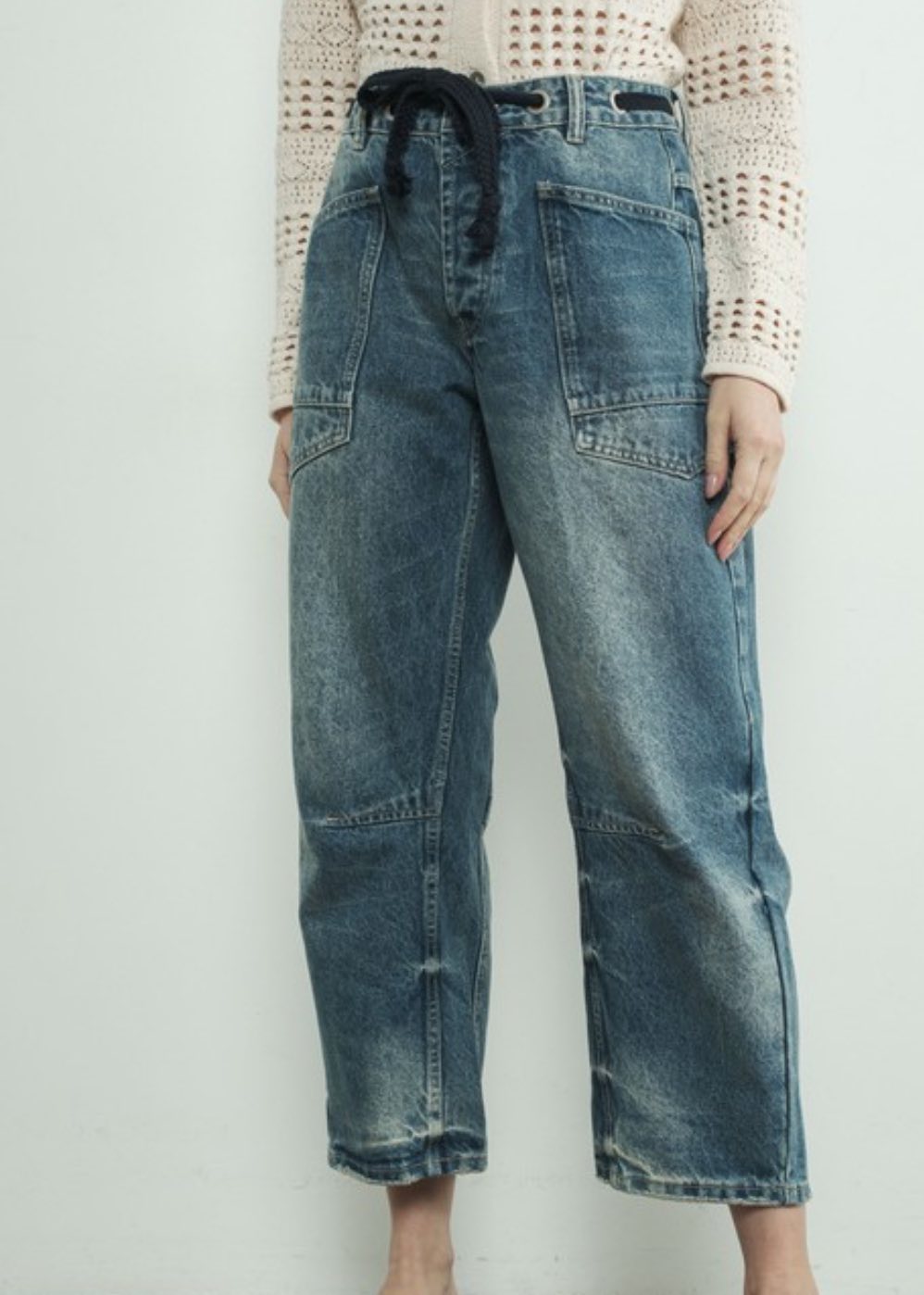 Medium Wash Barrell Jeans
